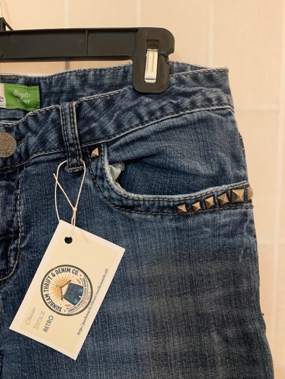 Aeropostale A87 Bayla Studded Straight Leg Jeans Size 11/12